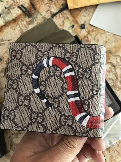 black snake gucci wallet|Gucci wallet snake review.